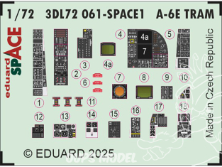 Eduard Space décalques 3D 3DL72061 A-6E TRAM Trumpeter 1/72