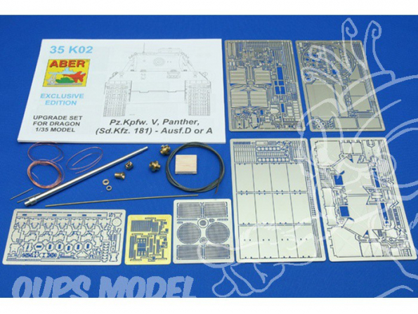 Aber 35K02 Set super detaillage Pz.Kpfw.V Panther 1/35