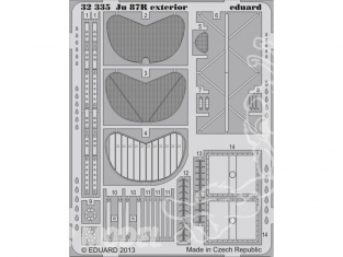 EDUARD photodecoupe avion 32335 Exterieur Junkers Ju87R 1/32