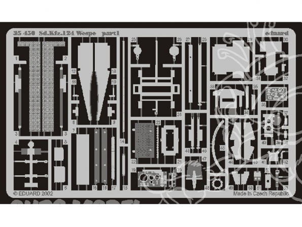 Eduard photodecoupe militaire 35451 Zimmerit Flakpanzer IV Wirbelwind 1/35