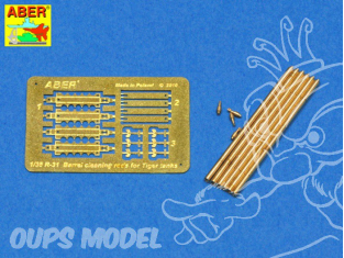 Aber R31 barres de nettoyage de fut de canon avec support pour Tigre I 1/35