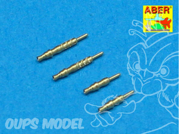 Aber A48003 set de 4 futs de mitrailleuse 7,92mm Allemand MG17 1/48