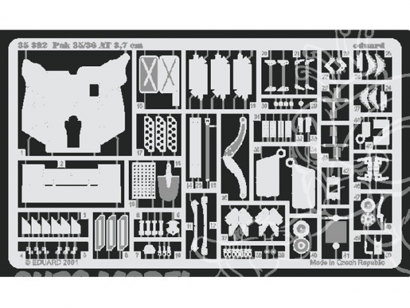 Eduard photodecoupe militaire 35392 Pak 35/36 37mm 1/35