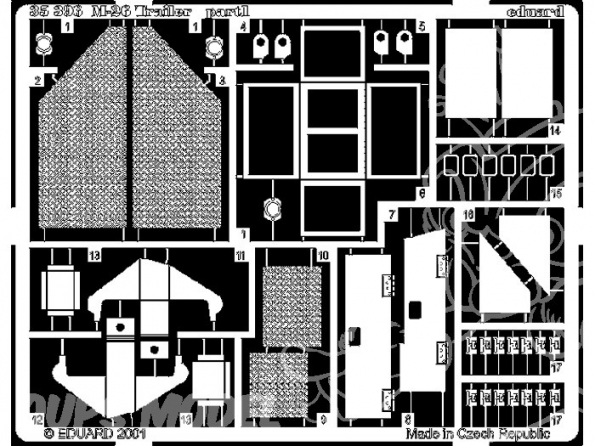 Eduard photodecoupe militaire 35396 M-26 Trailer 1/35