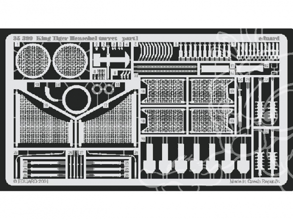 Eduard photodecoupe militaire 35399 King Tiger Henschel 1/35