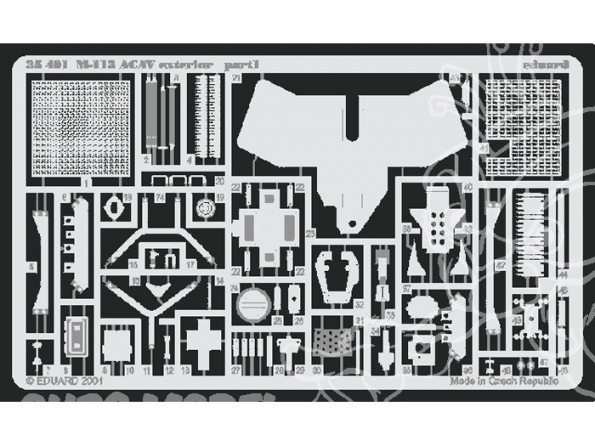 Eduard photodecoupe militaire 35401 Exterieur M-113 ACAV 1/35