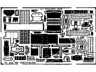 Eduard photodecoupe militaire 35200 M-8 Greyhound 1/35