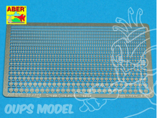 Aber 35A108 Tete écrou cruciforme différentes dimensions 1/35