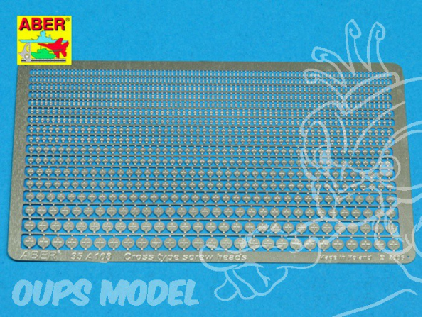 Aber 35A108 Tete écrou cruciforme différentes dimensions 1/35