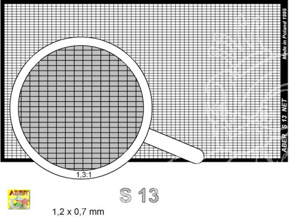 Aber S13 Filet maille 1,2x0,7mm plaque 78x44mm