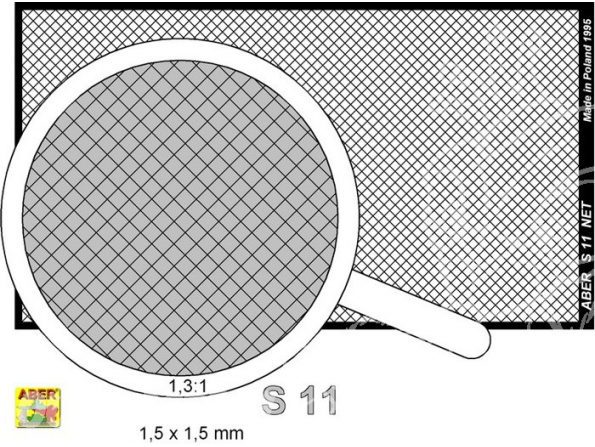 Aber S11 Filet maille 1,5x1,5mm plaque 78x44mm