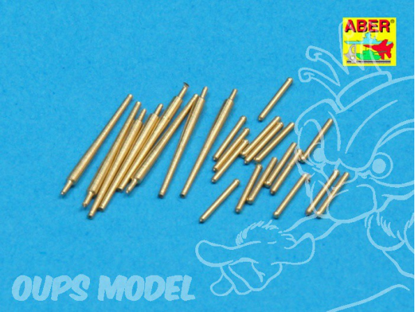 Aber 350L37 Set 8 de futs de canons 127mm L40 type 89 pour navires japonais 1/350