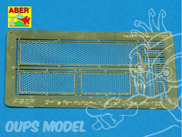 Aber 35G09 Grilles pour PzKpfw II ausf L Luchs (Sd.Kfz.123) 1/35