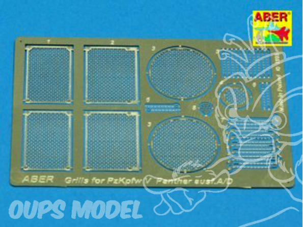 Aber 35G01 Grilles pour Panther Ausf. A/D 1/35