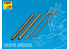 Aber A32013 set de 4 futs 13,2mm Type 3 pour Mitsubishi A6M5b/c, A6M7, A6M8 1/32