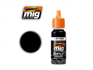 MIG peinture authentique 032 SATIN BLACK (AK-719)