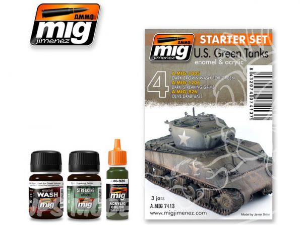 MIG peinture 7413 Set de départ Vert US