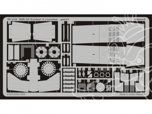 EDUARD photodecoupe avion 48510 Exterieur MiG-25 Foxbat 1/48