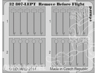 EDUARD photodecoupe avion 32807 Remove before flight FABRIC 1/32