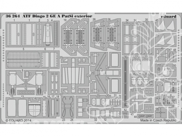 Eduard photodecoupe militaire 36264 Exterieur ATF Dingo 2 GE A PatSi 1/35