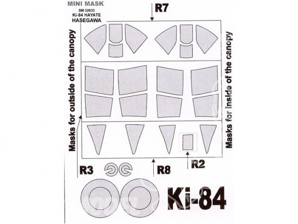 Montex Mini Mask SM32033 Ki-84 Hayate Hasegawa 1/32