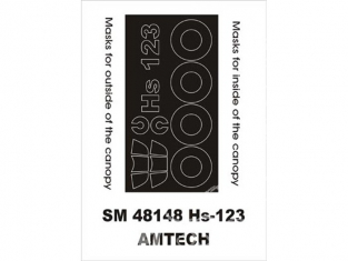 Montex Mini Mask SM48148 Henschel Hs-123 Amtech 1/48