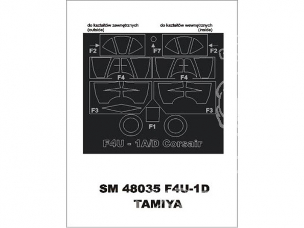 Montex Mini Mask SM48035 Chance Vought F4U-1D Corsair Tamiya 1/48