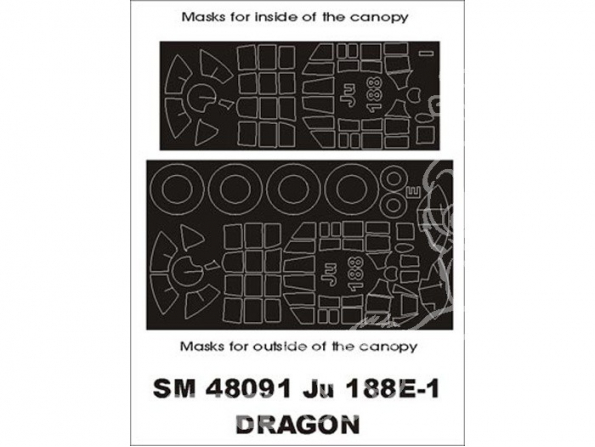 Montex Mini Mask SM48091 Junkers Ju-188E-1 Dragon 1/48