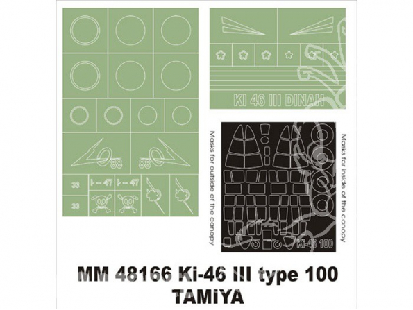 Montex Maxi Mask MM48166 Ki-46 III Type 100 Tamiya 1/48