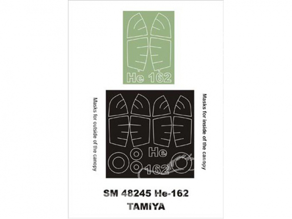 Montex Mini Mask SM48245 Heinkel He-162 Tamiya 1/48