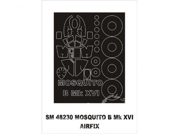 Montex Mini Mask SM48230 Mosquito B MkXVI/PRXVI Airfix 1/48