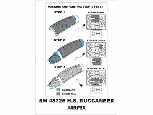 Montex Mini Mask SM48226 H.S. Buccaneer Airfix 1/48