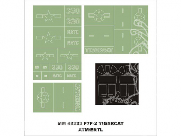 Montex Maxi Mask MM48223 F7F-2/2N Tigercat Amt 1/48