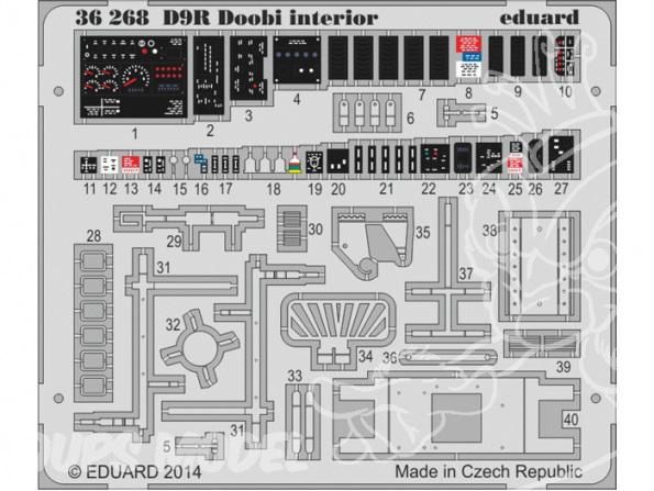 Eduard photodecoupe militaire 36268 Interieur D9R Doobi Meng 1/35