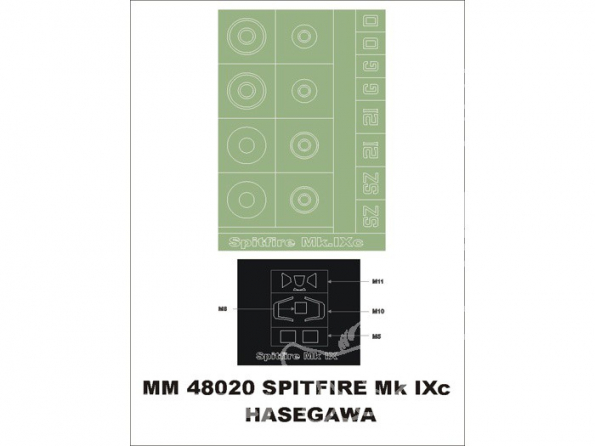 Montex Maxi Mask MM48020 Spitfire Mk IXc Hasegawa 1/48