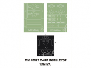 Montex Maxi Mask MM48027 P-47D Bubbletop Tamiya 1/48