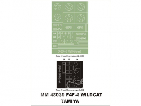 Montex Maxi Mask MM48030 Grumman F4F-4 Wildcat Tamiya 1/48