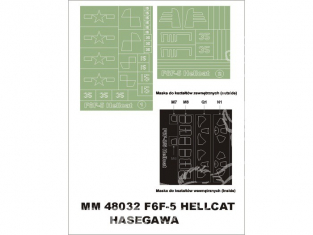 Montex Maxi Mask MM48032 F6F-5 Hellcat Hasegawa 1/48