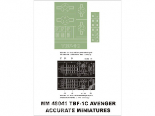 Montex Maxi Mask MM48041 TBF 1C Avenger Accurate Miniatures 1/48