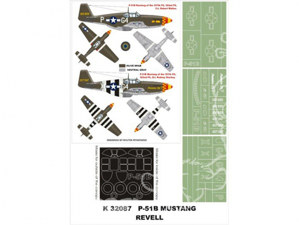 Montex Super Mask K32087 P-51B Mustang Revell 1/32