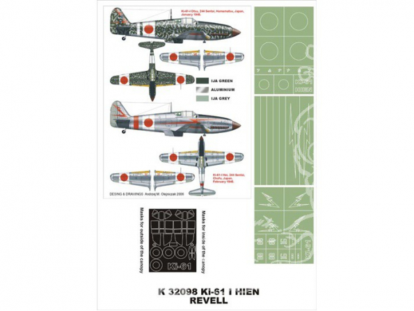 Montex Super Mask K32098 Ki-61-I Hien Revell 1/32