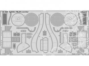 EDUARD photodecoupe avion 32360 Exterieur Spitfire Mk.II Revell 1/32