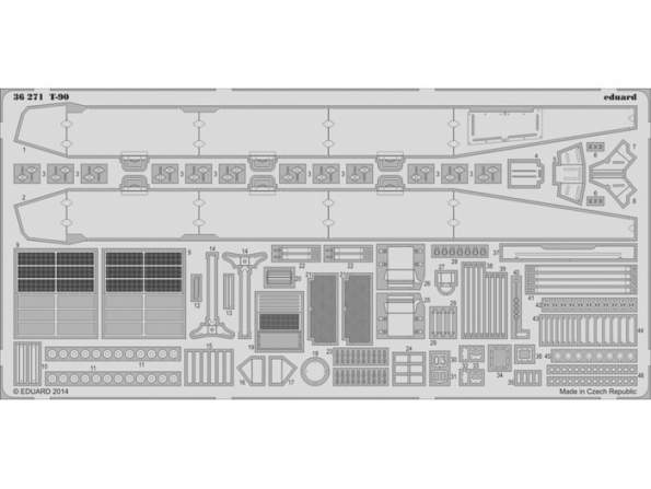 Eduard photodecoupe militaire 36271 T-90 Zvezda 1/35