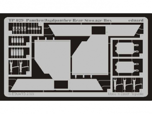 Eduard photodecoupe militaire TP029 Caisse de rangement arriere Panther Jagdpanther 1/35