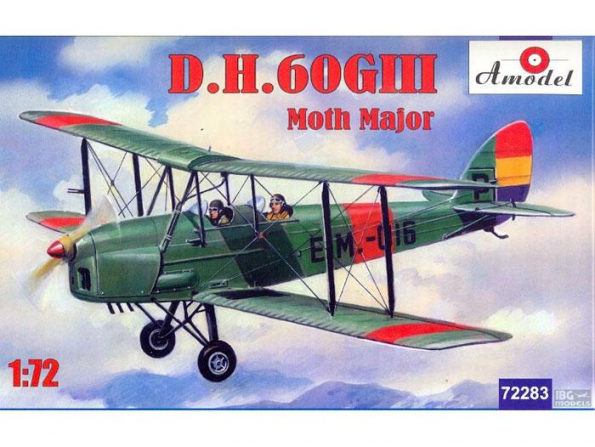 Amodel maquette avion 72283 DE HAVILLAND DH.60 GIII MOTH MAJOR 1/72