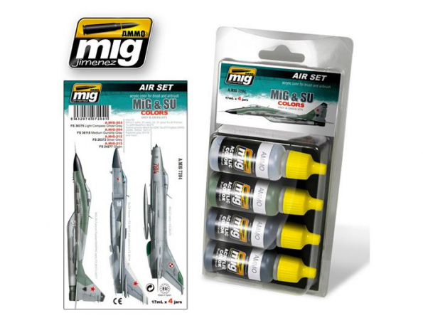 MIG peinture 7204 Set Mig & Sukhoi 4 x 17ml