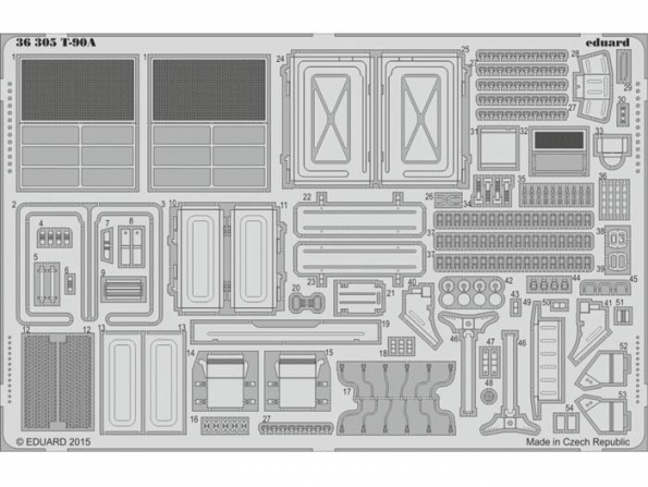 Eduard photodecoupe militaire 36305 T-90A Meng 1/35