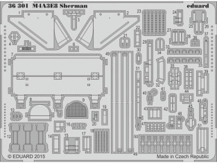 Eduard photodecoupe militaire 36301 M4A3E8 Sherman Tamiya 1/35