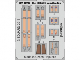 Eduard photodécoupe avion 32826 Harnais Dornier Do335B HK Models 1/32