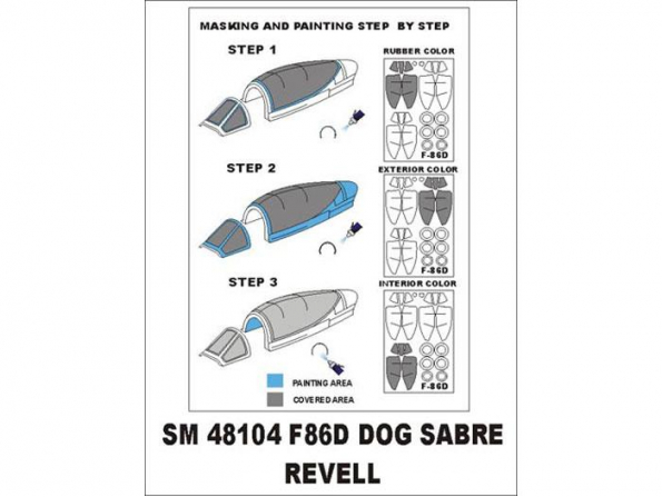 Montex Mini Mask SM48104 F-86D Revell 1/48